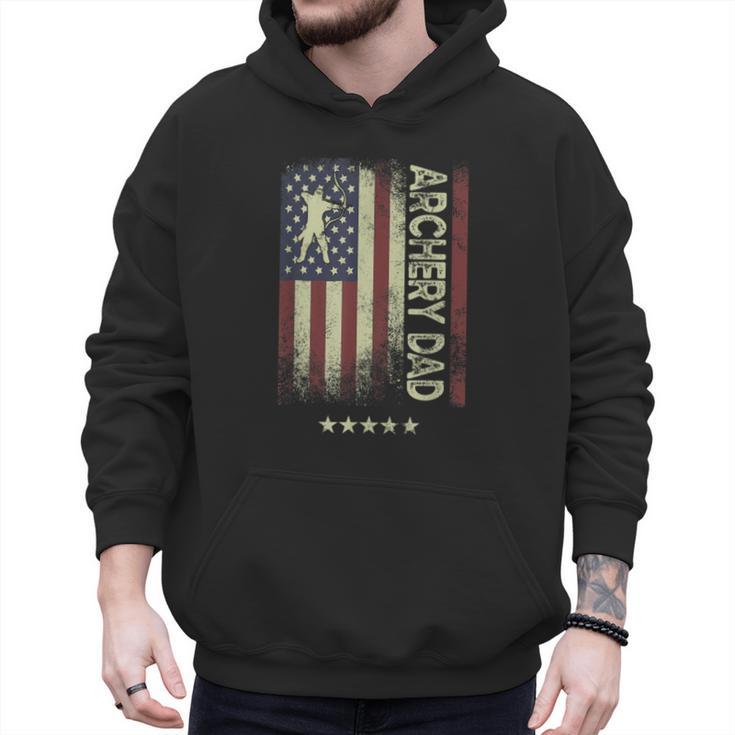 USA American Flag Archery Dad Men Hoodie