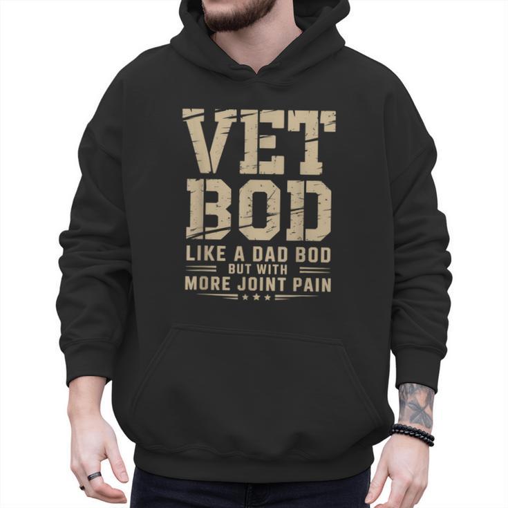 Vet BOD Like A Dad Bob Military Veteran Humor Men Hoodie