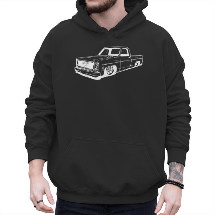 Vintage 73-87 Mini C10 Truck Slammed Graphic Dad Gag Father Men Hoodie