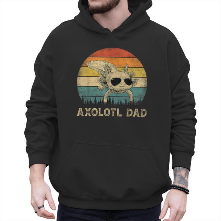 Vintage Axolotl Dad Axolotl Lovers Daddy Father's Day Men Hoodie
