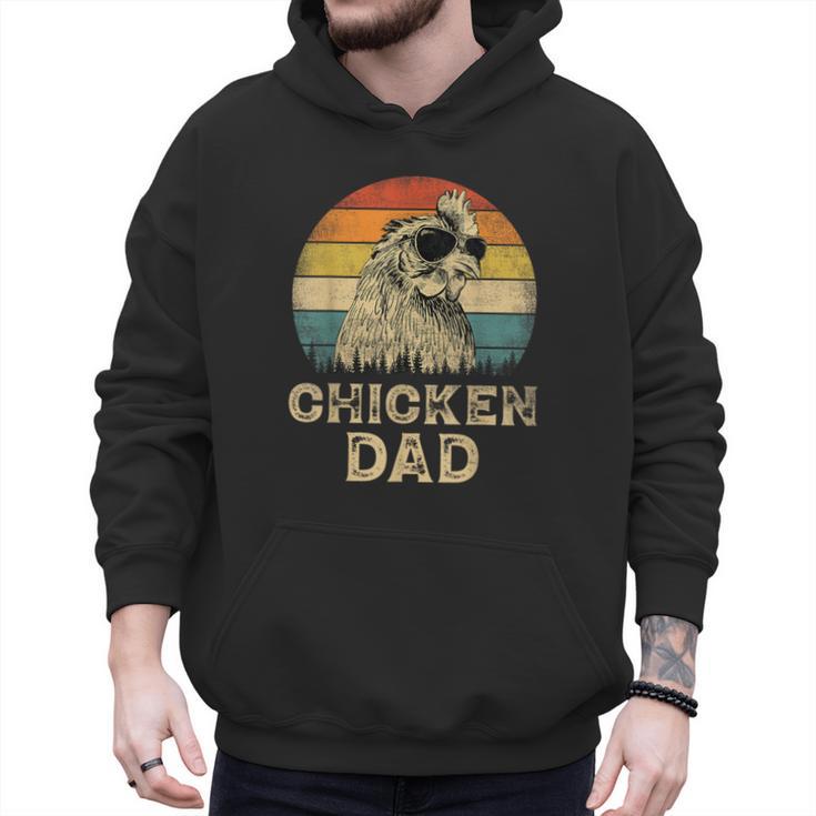 Vintage Chicken Dad Chicken Lovers Daddy Father's Day Men Hoodie