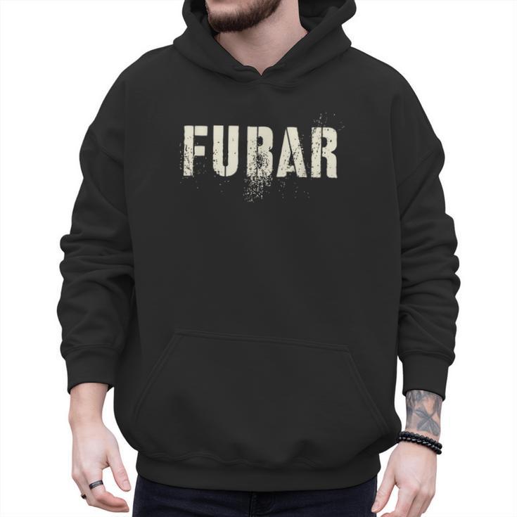 Vintage FUBAR Soldier Military Officer Vet Dad Soup Sandwich Men Hoodie