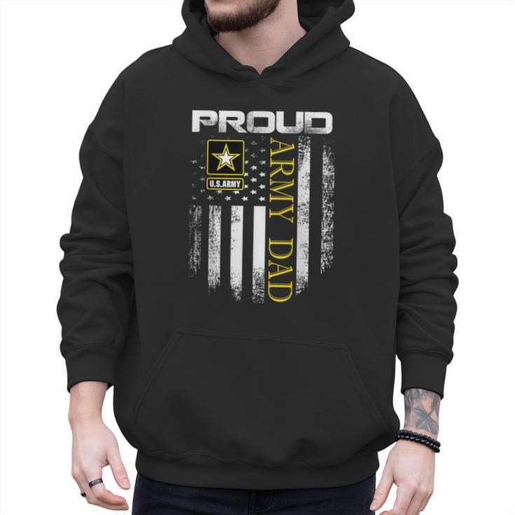 Vintage Proud Army Dad With American Flag Men Hoodie