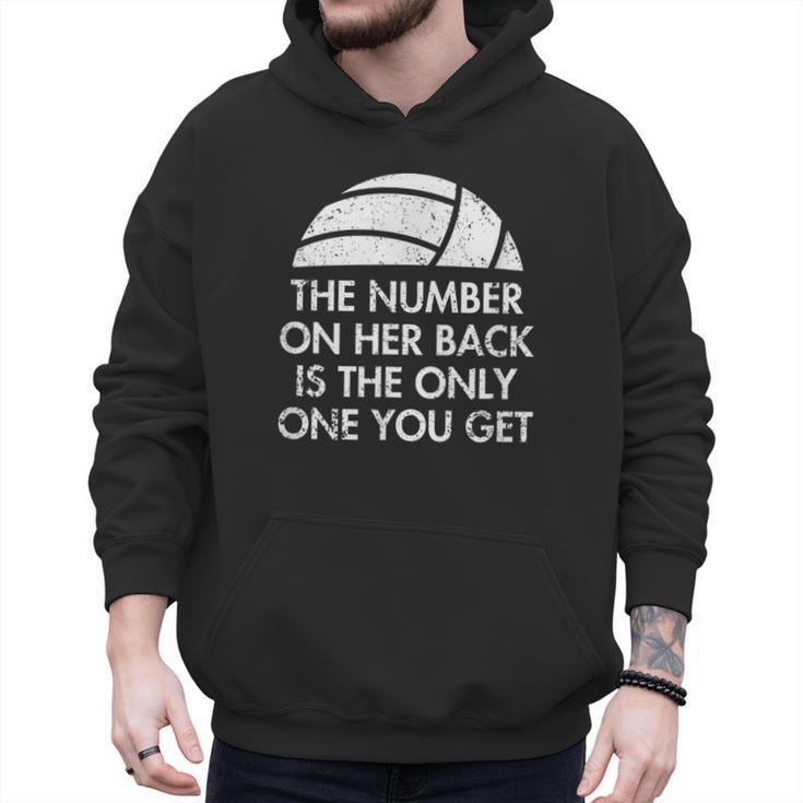 Volleyball Dad MoM Daughter Back Number Men Hoodie