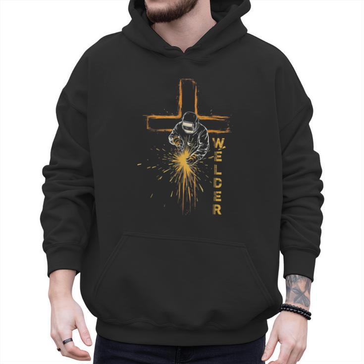 Welder Christian Cross Weld Welding Dad Jesus Lover Men Hoodie