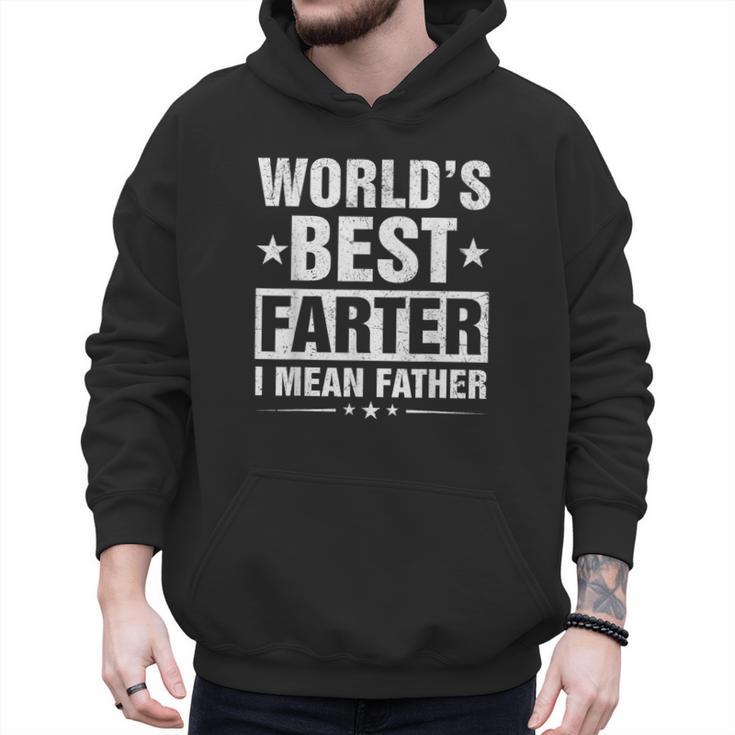 World's Best Farter I Mean Father Retro Father's Day Dad Men Hoodie