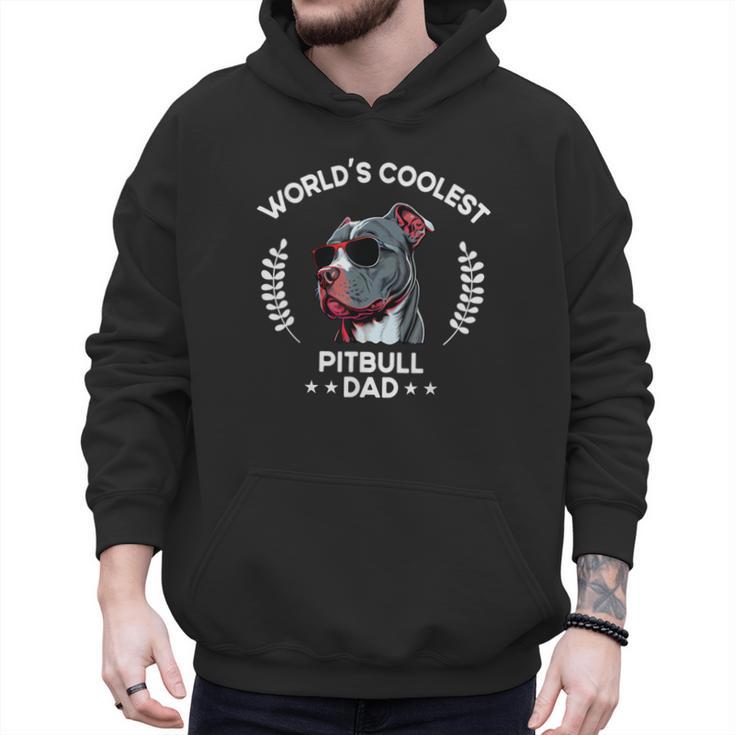World's Coolest Dog Dad Papa Men Pitbull Men Hoodie