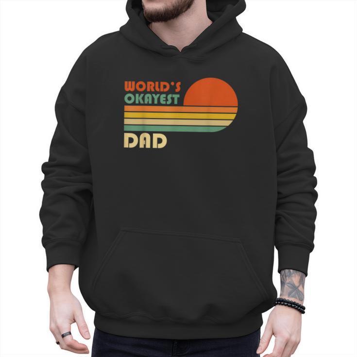 World's Okayest Dad Father Retro Vintage Men Hoodie