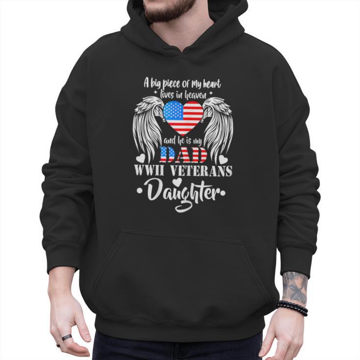 WWII Veterans Daughter Dad Remembrance Veteran Day Men Hoodie