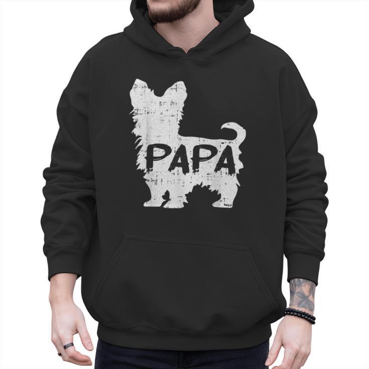 Yorkshire Terrier Papa Dog Puppy Doggie Pet Lover Yorkie Dad Men Hoodie
