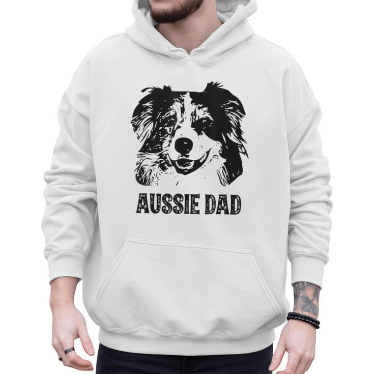 Aussie Dad Australian Shepherd Dog Dad For Men Men Hoodie