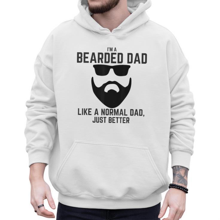 Bearded Dad Beard Humor Superhero Men Hoodie