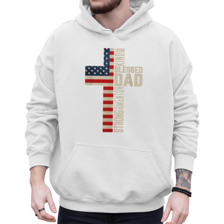Blessed Dad Christian From Daughter Son Jesus Patriotic Men Hoodie