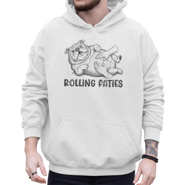 Bulldog Rolling Fatties Dog Mom Dad Owner Men Hoodie