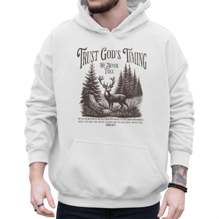 Christian Jesus Bible Verse Deer Elk Buck Hunting Dad Hunter Men Hoodie