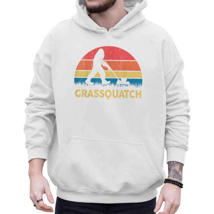 Dad Lawn Mowing Grassquatch Bigfoot Mower  Garden Men Hoodie