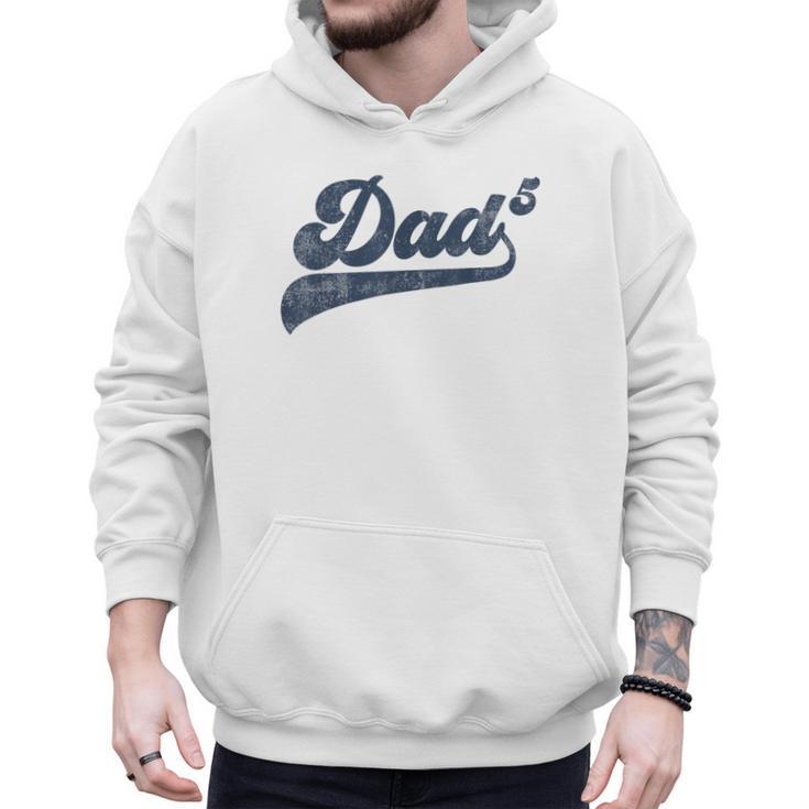 Dad5 Daddy Of 5 Kids Father Of Five Fifth Time Dad Men Hoodie