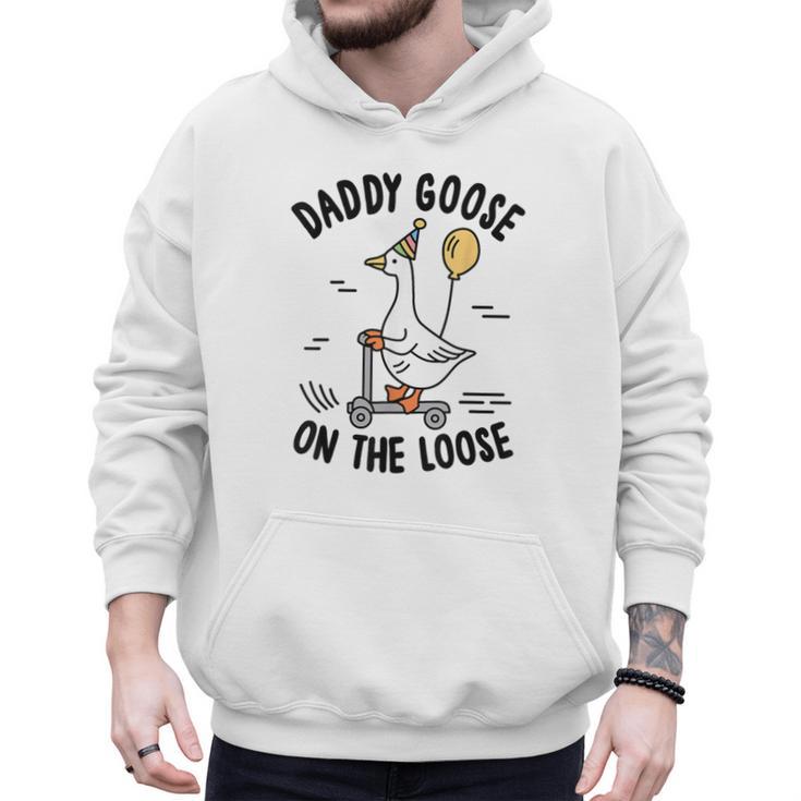 Daddy Goose On The Loose Birthday Matching Family Men Hoodie