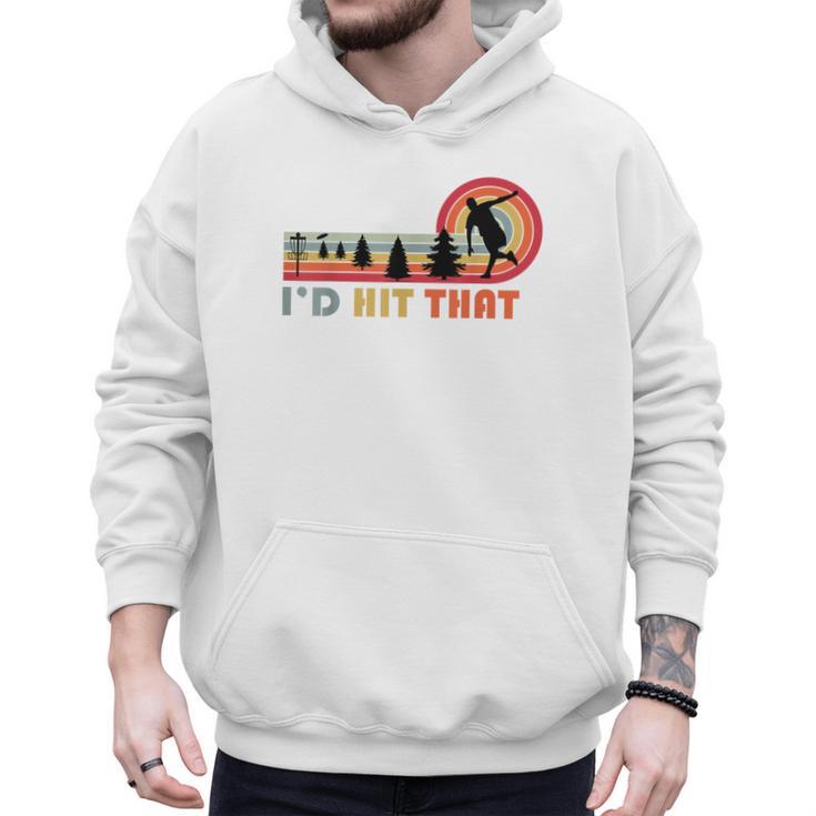 Disc Golf I'd Hit That Frisbee Golfer Retro Men Dad Men Hoodie