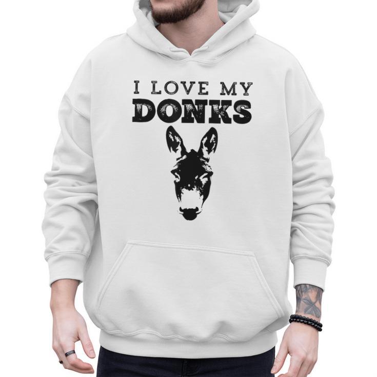 Donkey Mom Or Dad I Love My Donks Farmer Men Hoodie