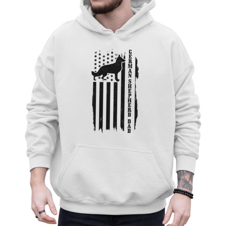 German Shepherd Dad Vintage Flag Patriotic Dog Men Hoodie