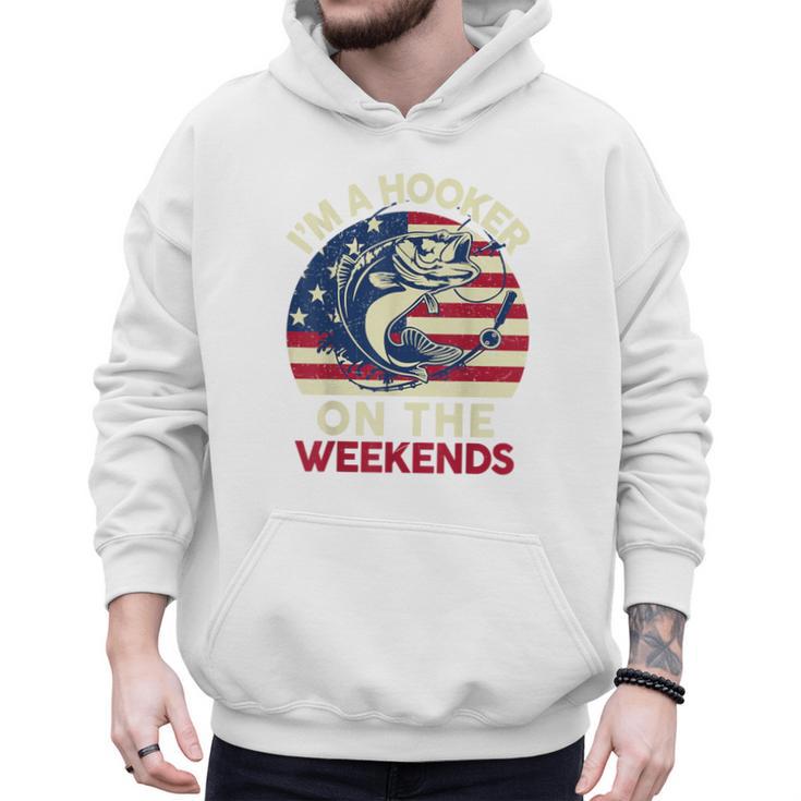 I'm Hooker On The Weekends Dirty Bass Dad Fishing Men Hoodie