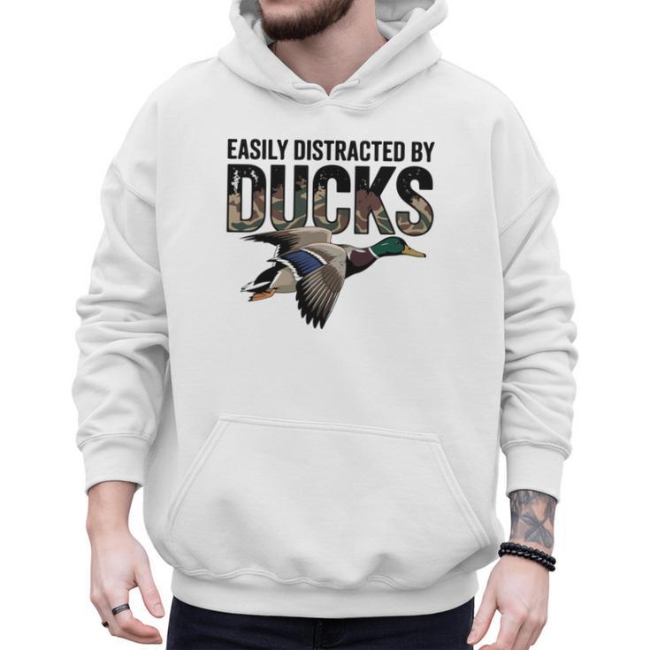 Mallard Duck Hunting Camo Easily Distracted Duck Dad Men Hoodie