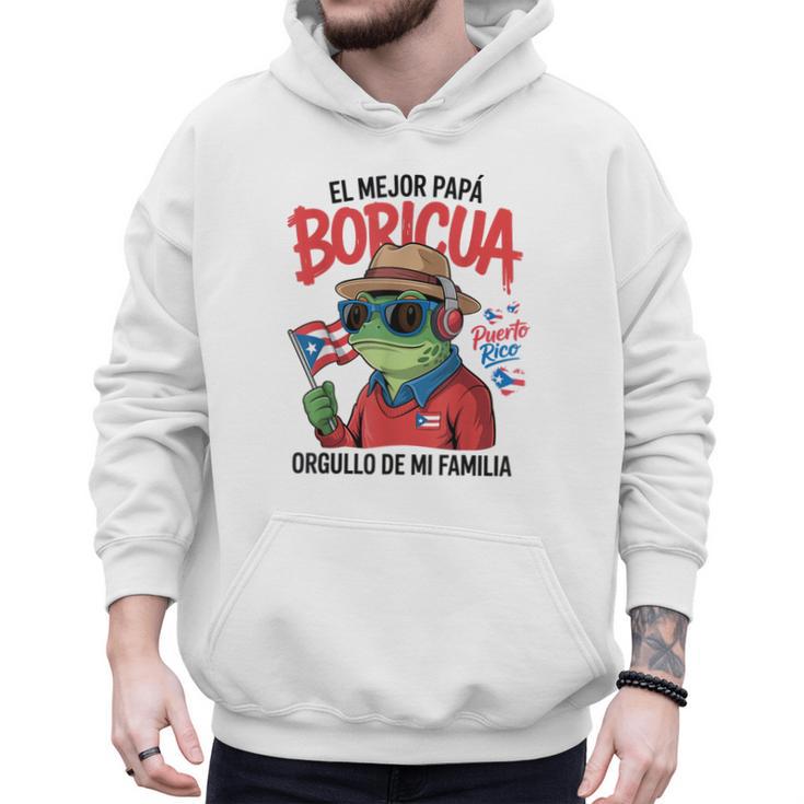 Puerto Rican Dad Idea For Men & Papá Boricua Coqui Frog Men Hoodie
