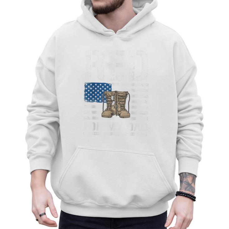 RED Friday For My Dad Military Veteran Deployed Men Hoodie