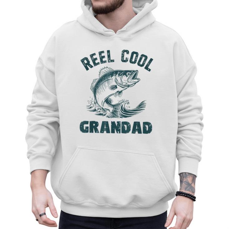 Reel Cool Grandad Fishing Grandpa Vintage Style Men Hoodie