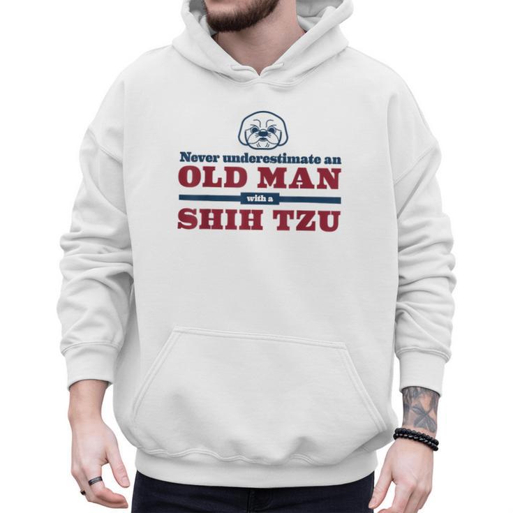 Shih Tzu Dad Shirt Never Underestimate An Old Man Gift Tee Men Hoodie