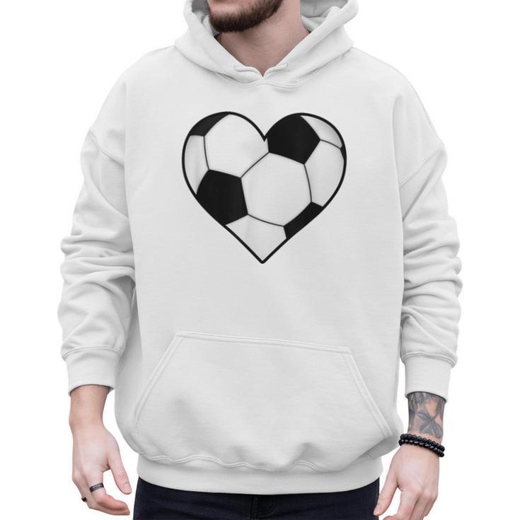 Soccer Ball Heart Idea For Mom Dad Kids T-Shirt Men Hoodie