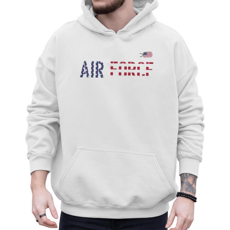 US Flag Proud Air Force Dad Men Hoodie