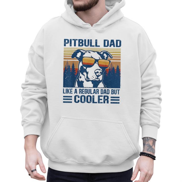 Vintage Pitbull Dad Like A Regular Dad But Cooler Men Hoodie
