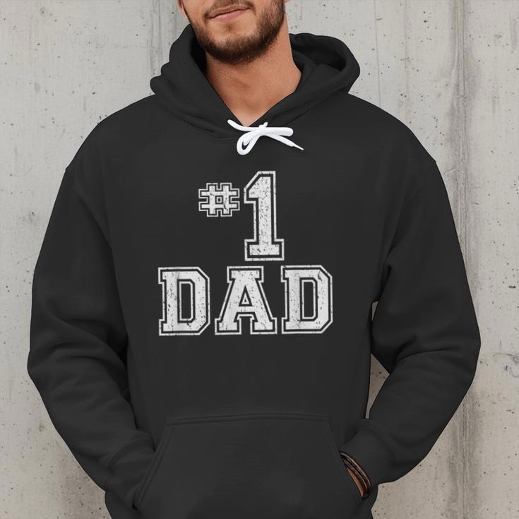 1 Dad Number One Father's Day Vintage Style Men Hoodie