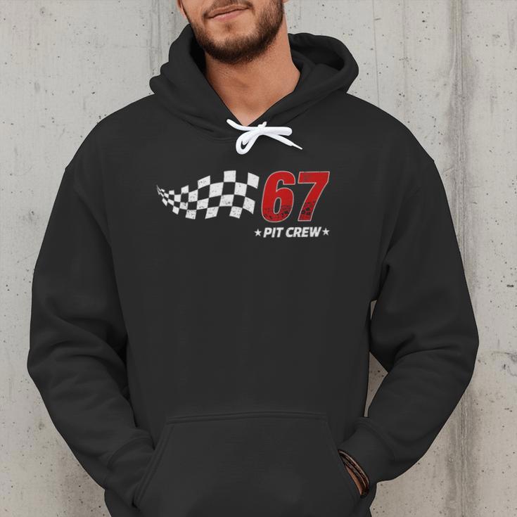 67 Pit Crew Six Seven Racing Birthday Race Car For Dad Mom Men Hoodie