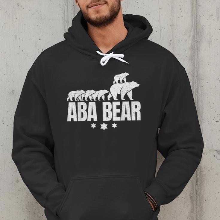 Aba Bear For Jewish Dad With Four Kids On Father's Day Men Hoodie