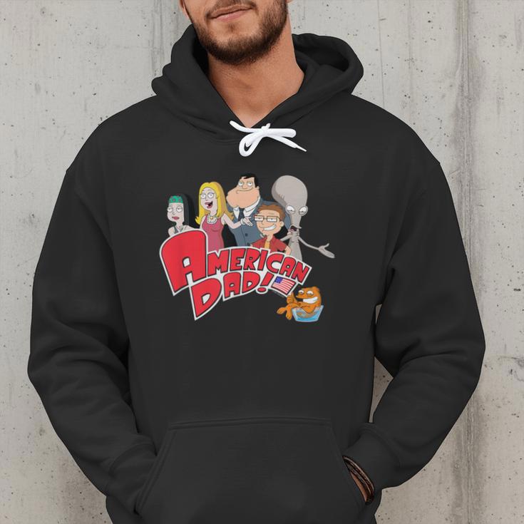 American Dad Show Logo With Family Cartoon Men Hoodie