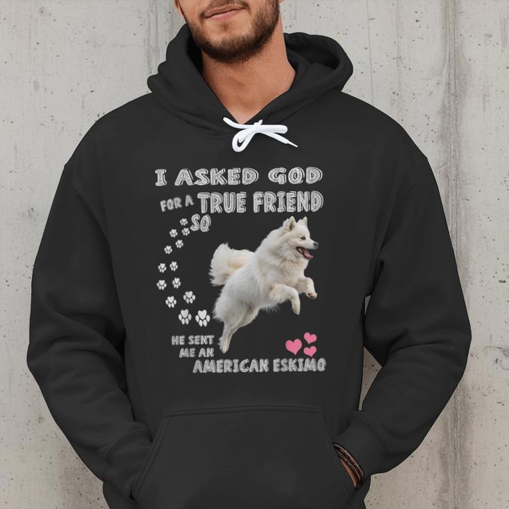 American Eskimo Dog Mom Eskie Dad Art Eskie Lover Quote Men Hoodie