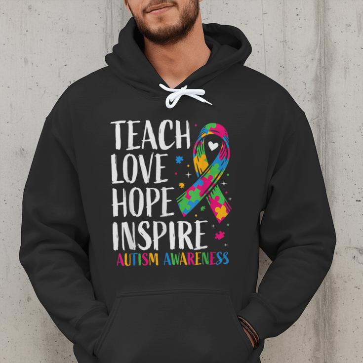 Autism Awareness Ribbon Mom Dad Kids Autistic Support Autism Men Hoodie Autism Awareness Ribbon Mom Dad Kids Autistic Support Autism Men Hoodie