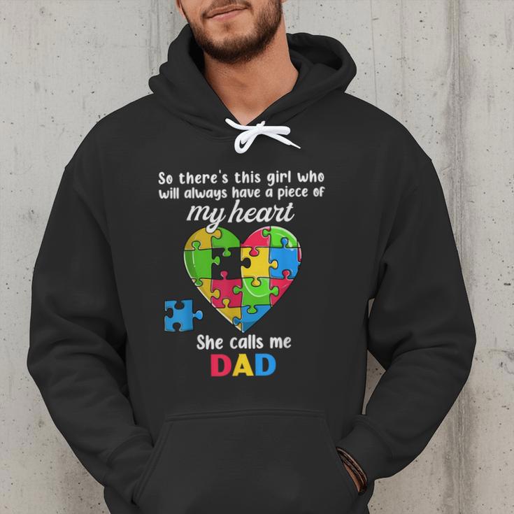Autism Dad Of Autism Daughter Daddy Shirts Autistic Support Men Hoodie