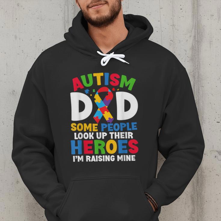 Autism Dad Puzzle Ribbon Proud Son Hero Autism Awareness Men Hoodie Autism Dad Puzzle Ribbon Proud Son Hero Autism Awareness Men Hoodie