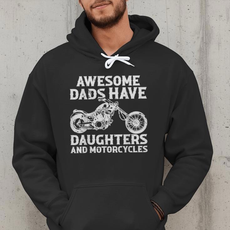 Awesome Dads Have Daughters And Motorcycles Men Fathers Day Men Hoodie