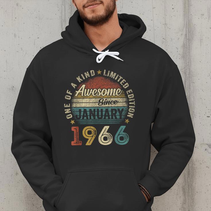 Awesome Since January 1966 60 Year Old 60th Birthday Men Dad Men Hoodie Awesome Since January 1966 60 Year Old 60th Birthday Men Dad Men Hoodie