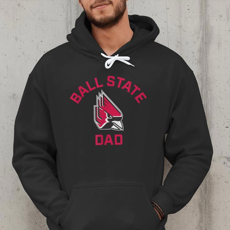 Ball State University Cardinals Arched Dad Men Hoodie