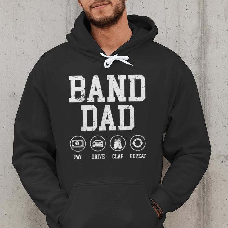 Band Dad Pay Drive Clap Repeat Marching Band Dad Men Hoodie
