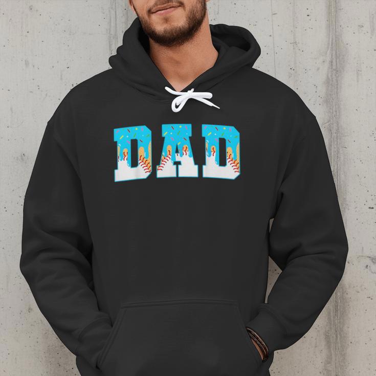 Baseball Dad Ice Cream Drip Happy Fathers Day Men Hoodie