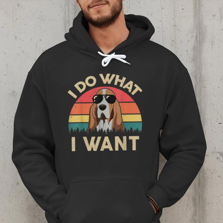 Basset Hound Shirts I Do What I Want Basset Hound Dad Men Hoodie