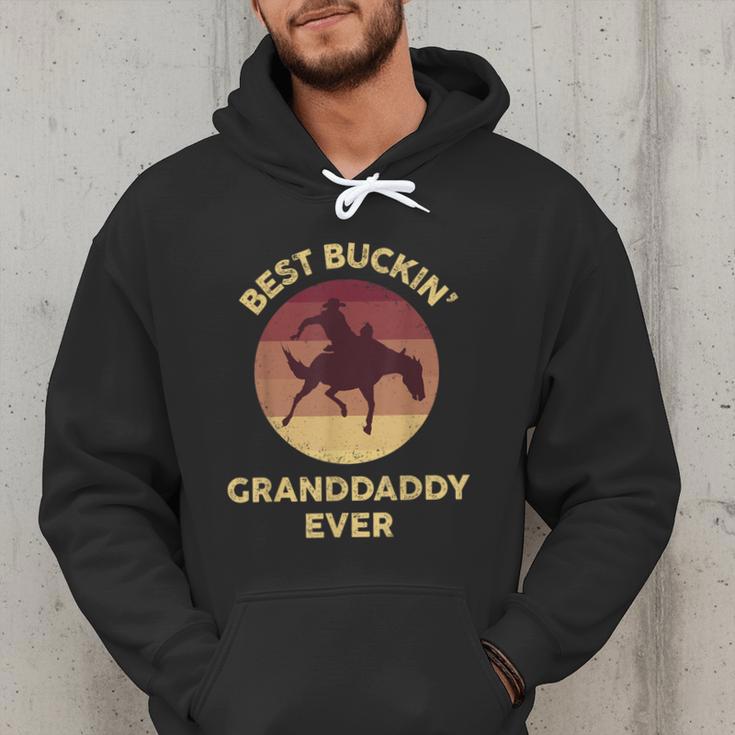 Best Buckin' Granddaddy Western Rodeo Cowboy Bucking Horse Men Hoodie