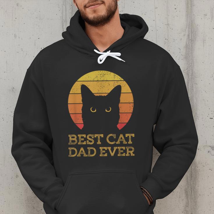 Best Cat Dad Ever Vintage Cat Daddy Fathers Day Men Hoodie